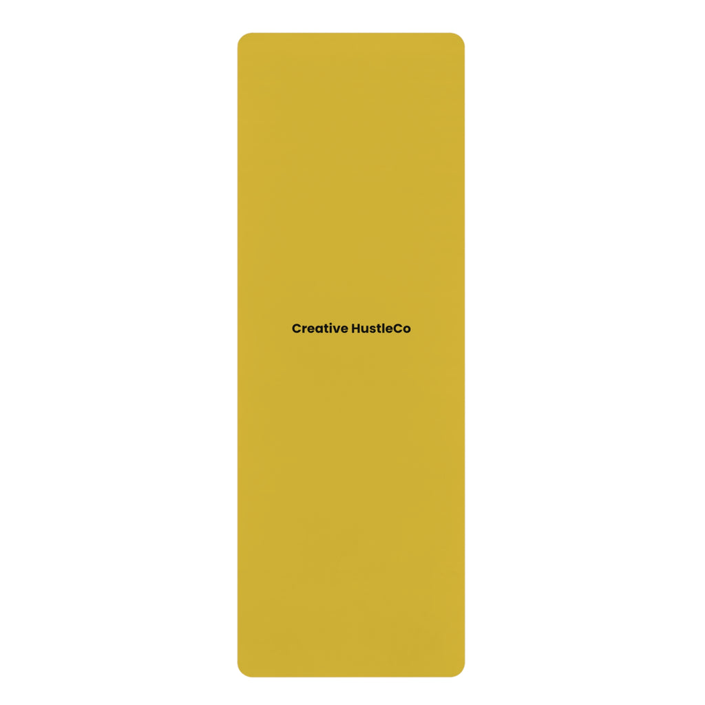 CreativeHustleCo Two-Tone Non-Slip Yoga Mat~Yellow/Black Practice Mat