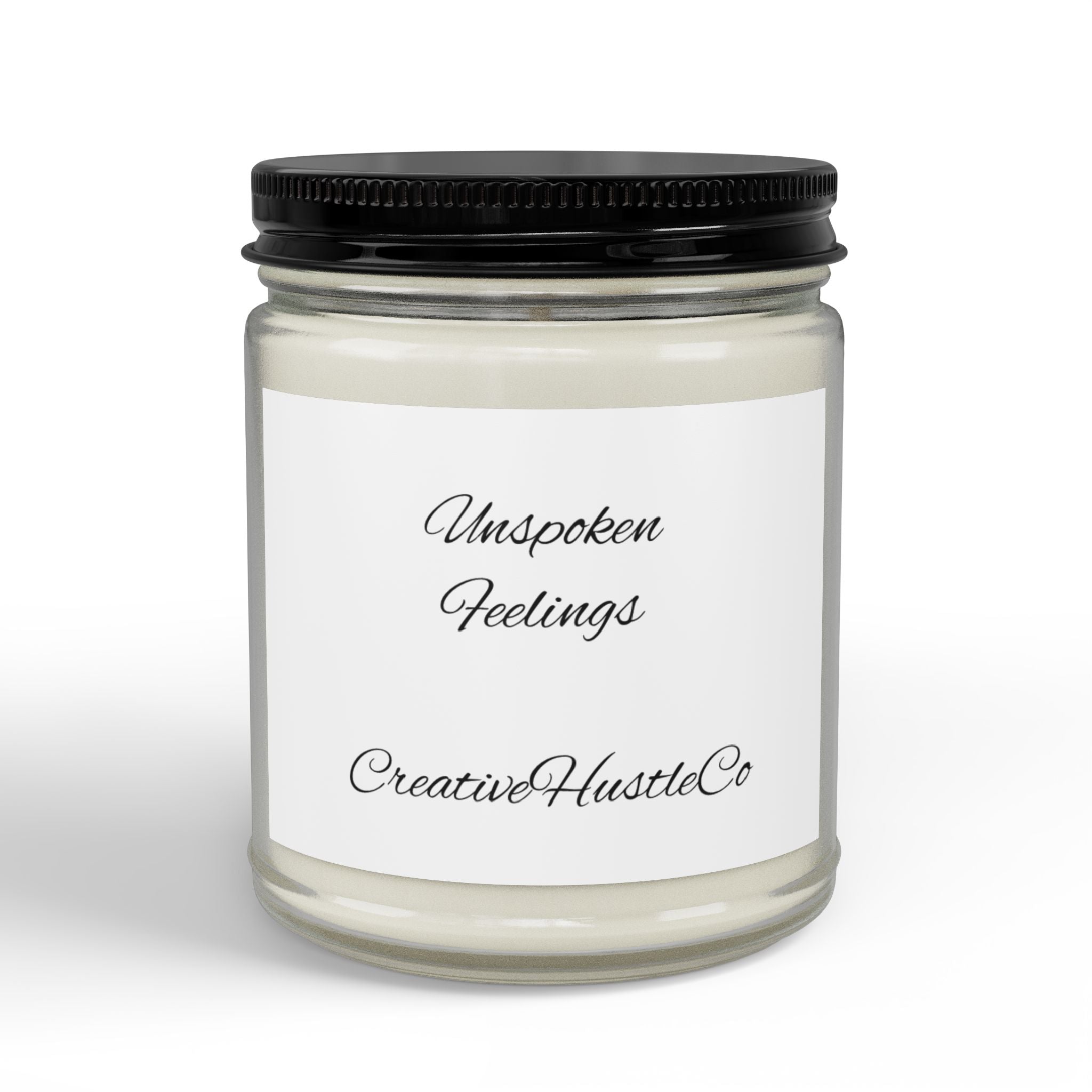 Soy Scented Candle — Amber Jar with Black Lid (4 oz & 9 oz)