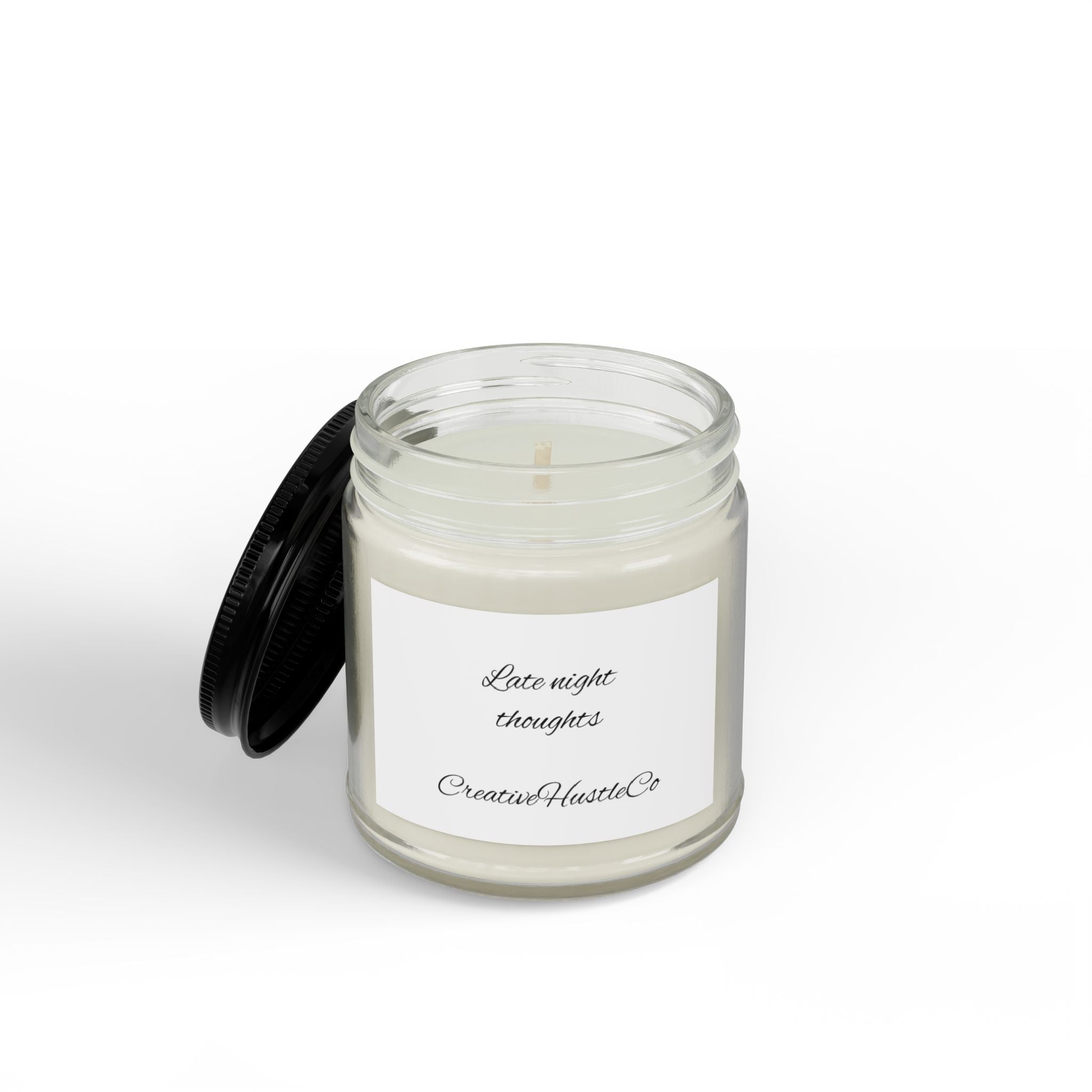 Soy Scented Candle — Amber Jar with Black Lid (4 oz & 9 oz)