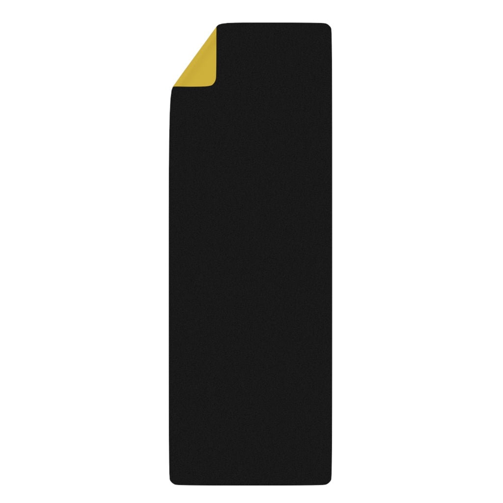 CreativeHustleCo Two-Tone Non-Slip Yoga Mat~Yellow/Black Practice Mat