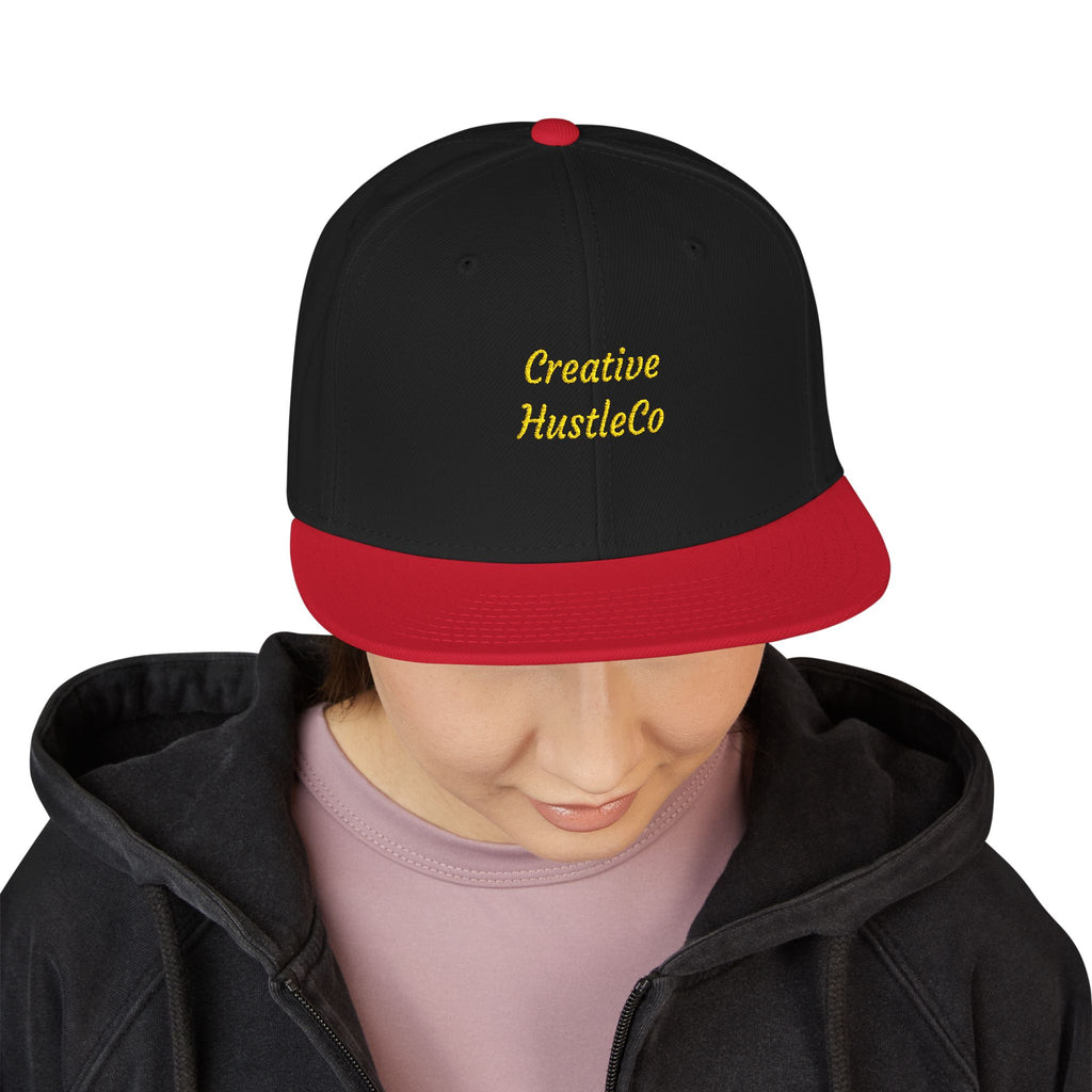 CreativeHustleCo Signature Snapback ~ Two-Tone Embroidered Hat