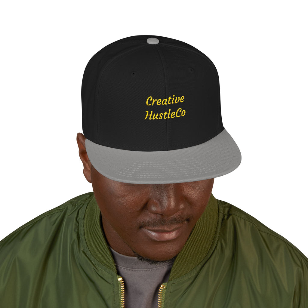 CreativeHustleCo Signature Snapback ~ Two-Tone Embroidered Hat