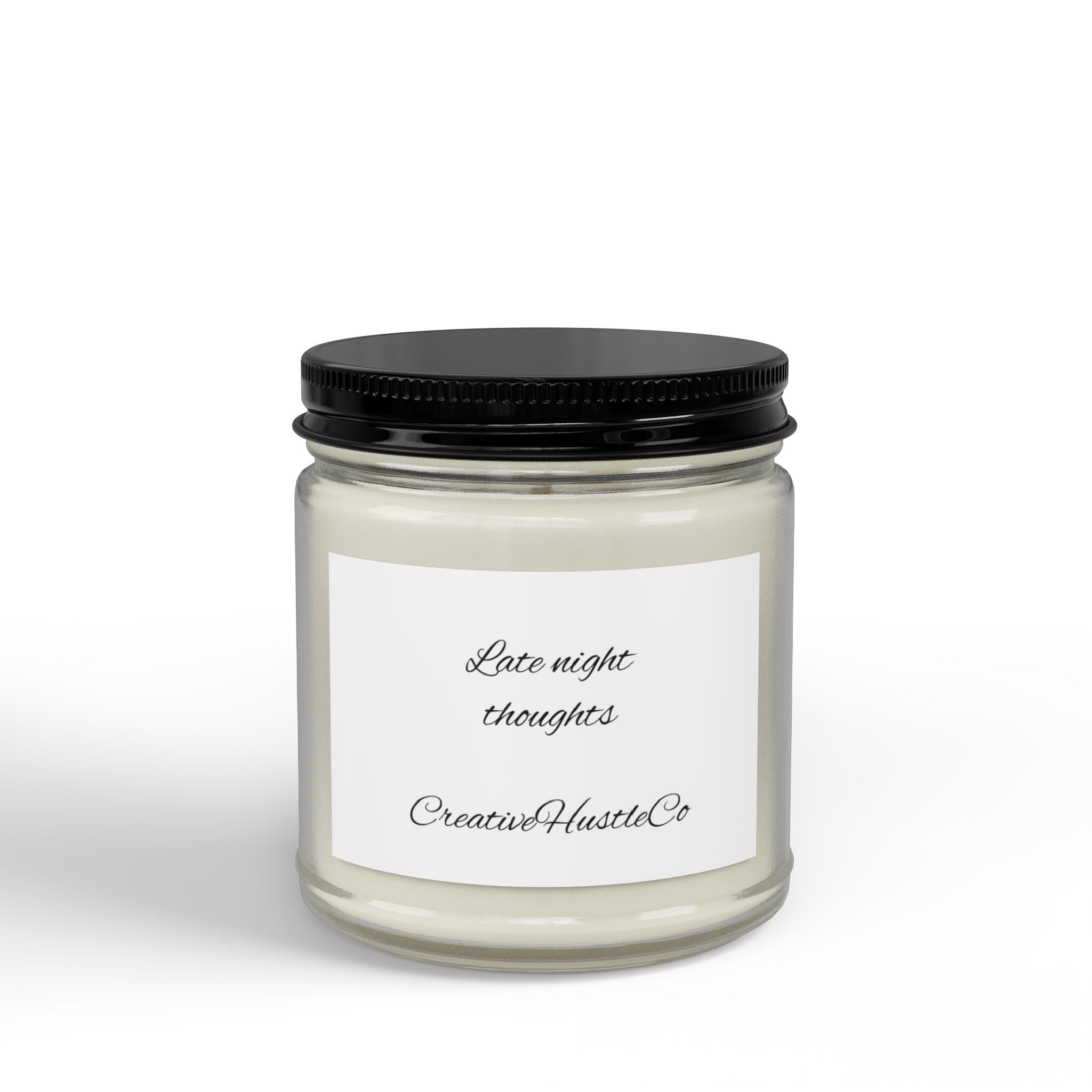 Soy Scented Candle — Amber Jar with Black Lid (4 oz & 9 oz)